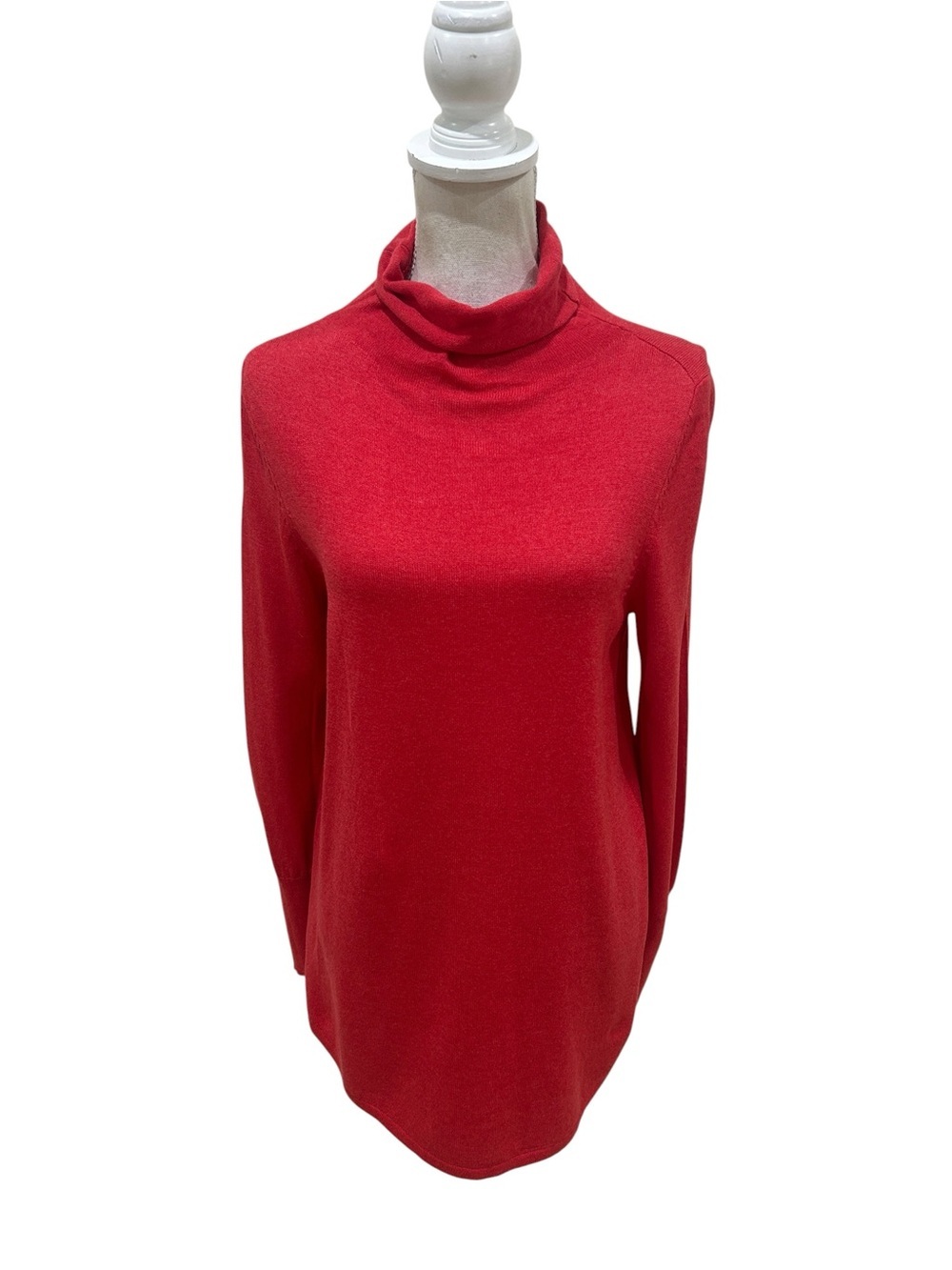 NWT Nic & Zoe Red Cowl Neck Sweater longline size medium
